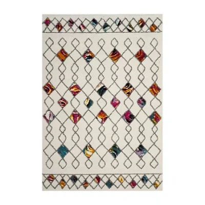Safavieh Lucinda Geometric Shag Rectangular Rugs In Multi