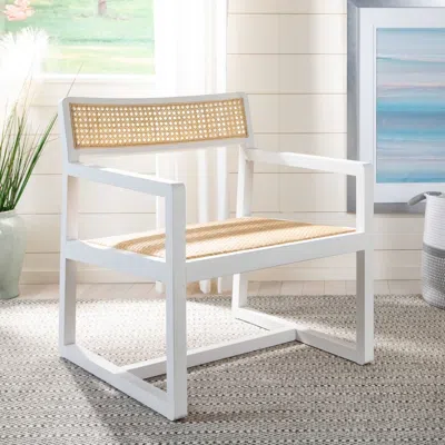 Safavieh Lula Cane Accent Chair In White