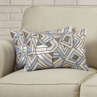 Safavieh Lumbar Pillow In Lilac,haze
