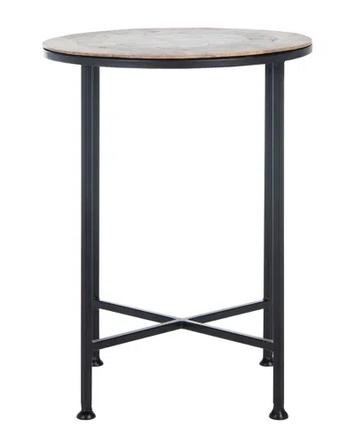 Safavieh Lumi Agate Accent Table In Black