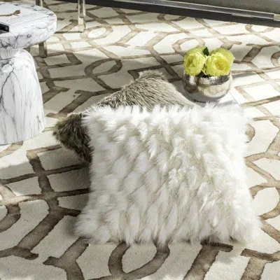 Safavieh Luxe Feather Square Pillow Cover & Insert