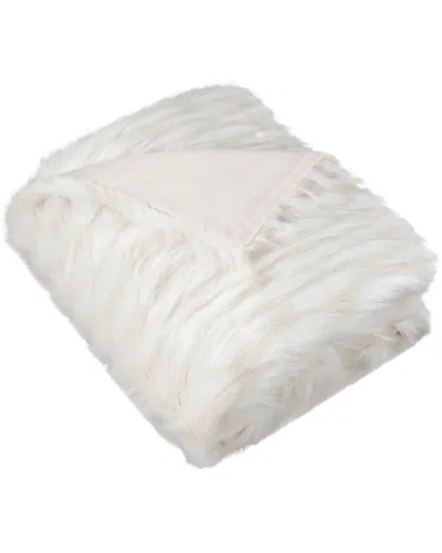 Safavieh Luxe Feather Throw In White