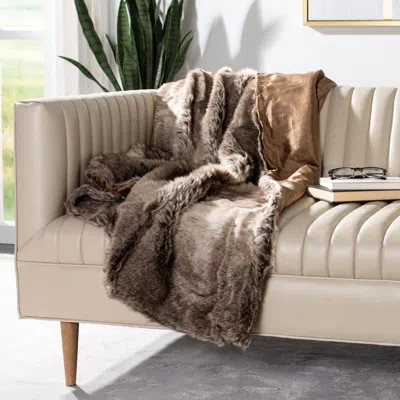 Safavieh Luxe Sheen Throw In Brown