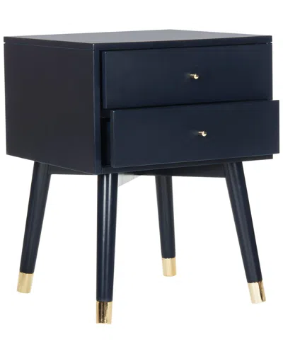 Safavieh Lyla Mid Century Retro Gold Cap Nightstand In Multi