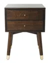 Safavieh Lyla Mid Century Retro Silver Cap Nightstand