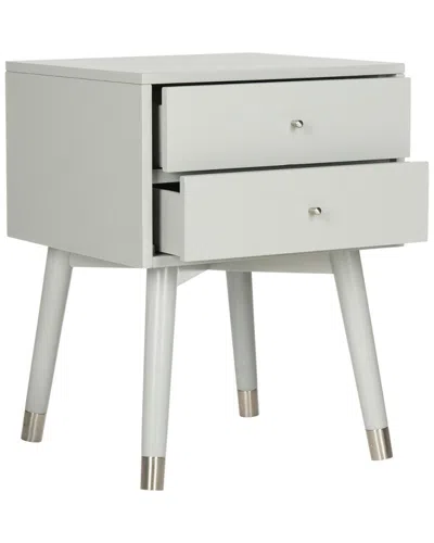 Safavieh Lyla Mid Century Retro Silver Cap Nightstand