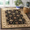Safavieh Lyndhurst Machine Made Area Rug, Black / Ivory Traditional Style Easy Care In Black