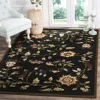 Safavieh Lyndhurst Machine Made Area Rug, Black / Multi Traditional Style Easy Care In Black