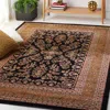 Safavieh Lyndhurst Machine Made Area Rug, Black / Tan Traditional Style Easy Care In Multi