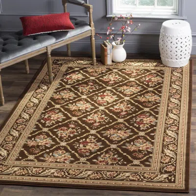 Safavieh Lyndhurst Machine Made Area Rug, Brown / Brown Traditional Style Easy Care