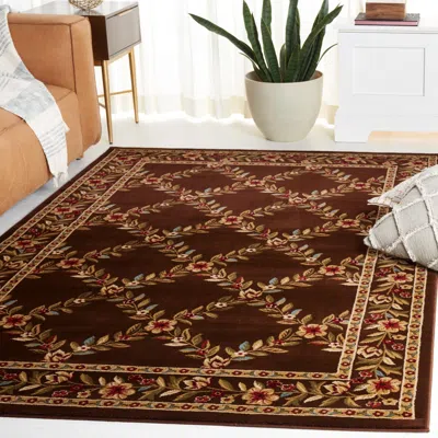 Safavieh Lyndhurst Machine Made Area Rug, Brown / Brown Traditional Style Easy Care