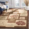 Safavieh Lyndhurst Machine Made Area Rug, Brown / Multi Traditional Style Easy Care In Brown