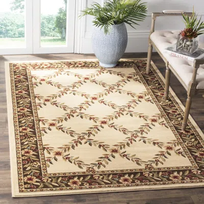 Safavieh Lyndhurst Machine Made Area Rug, Ivory / Brown Traditional Style Easy Care