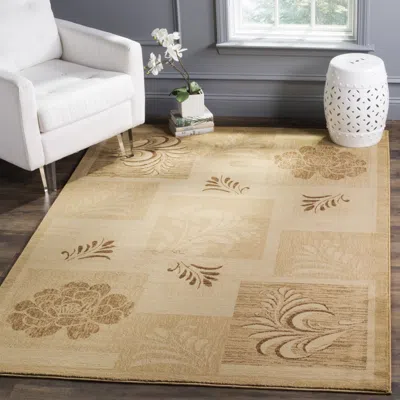 Safavieh Lyndhurst Machine Made Area Rug, Ivory / Multi Traditional Style Easy Care In Brown