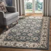 Safavieh Lyndhurst Machine Made Area Rug, Teal / Cream Traditional Style Easy Care In Gray