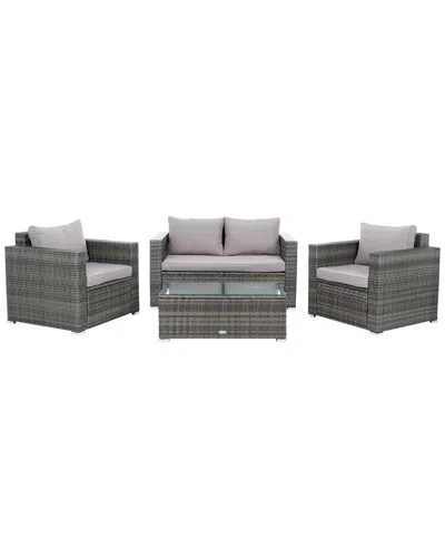 Safavieh Machie 4pc Living Set In Grey