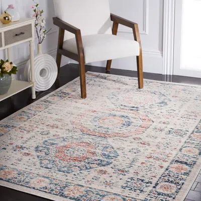 Safavieh Madison Machine Made Area Rug, Beige / Blue Traditional Style Easy Care In Multi