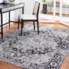 Safavieh Madison Machine Made Area Rug, Black / Grey Traditional Style Easy Care In Gray