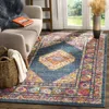 Safavieh Madison Machine Made Area Rug, Blue / Fuchsia Bohemian Style Easy Care In Multi
