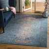 Safavieh Madison Machine Made Area Rug, Blue / Fuchsia Bohemian Style Easy Care In Blue