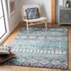 Safavieh Madison Machine Made Area Rug, Denim Blue / Purple Bohemian Style Easy Care In Multi