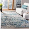 Safavieh Madison Machine Made Area Rug, Grey / Blue Modern Style Easy Care In Blue