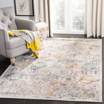 Safavieh Madison Machine Made Area Rug, Grey / Gold Transitional Style Easy Care In Multi