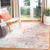 Safavieh Madison Machine Made Area Rug, Light Blue / Orange Contemporary Style Easy Care In Multi