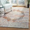 Safavieh Madison Machine Made Area Rug, Light Grey / Rust Traditional Style Easy Care In Multi