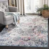 Safavieh Madison Machine Made Area Rug, Navy / Teal Transitional Style Easy Care In Multi