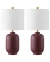 Safavieh Madsen 20in Table Lamp In Burgundy