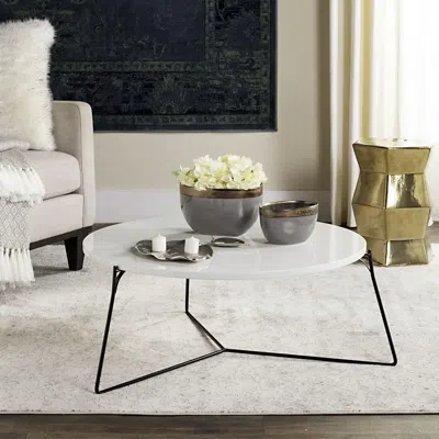 Safavieh Mae Retro Mid Century Wood Coffee Table In Gray