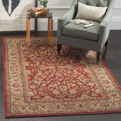 Safavieh Mahal Machine Made Area Rug, Red / Natural Traditional Style Easy Care