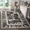 Safavieh Maharaja Hand Made Area Rug, Charcoal / Charcoal Traditional Style Non-shedding In Black