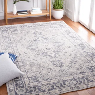 Safavieh Maharaja Hand Made Area Rug, Grey / Ivory Traditional Style Non-shedding In Gray