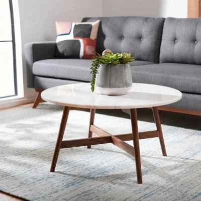 Safavieh Maja Round Marble Coffee Table In Multi