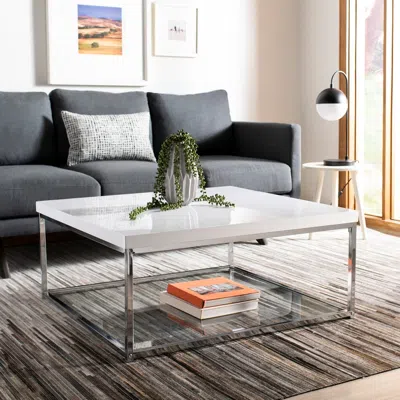 Safavieh Malone Chrome High Gloss Coffee Table In Metallic