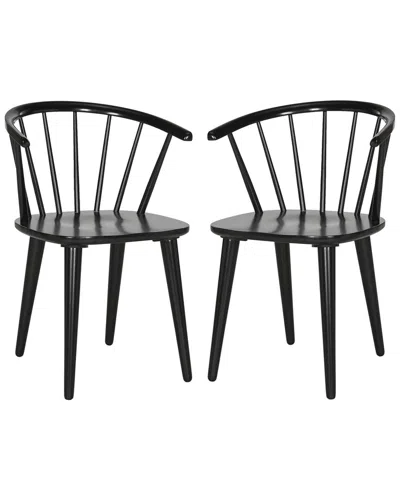 Safavieh Blanchard Dining Side Chair-set Of 2 In Black