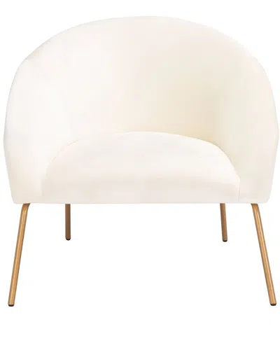 Safavieh Mandi Cream Velvet Accent Chair