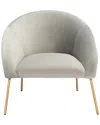 Safavieh Mandi Velvet Accent Chair In Grey