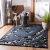 Safavieh Manhattan Hand Made Area Rug, Black Contemporary Style Non-shedding In Blue