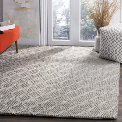 Safavieh Manhattan Hand Made Area Rug, Grey Contemporary Style Non-shedding In Gray