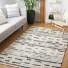 Safavieh Manhattan Hand Made Area Rug, Ivory / Dark Brown Contemporary Style Non-shedding In Neutral