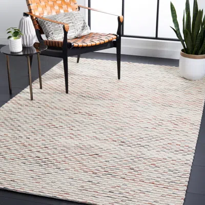 Safavieh Marbella Hand Made Area Rug, Beige / Rust Solid / Tonal Style Non-shedding In Neutral