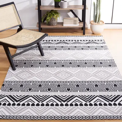 Safavieh Marbella Hand Made Area Rug, Black Bohemian Style Non-shedding In Pattern