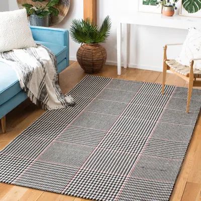 Safavieh Marbella Hand Made Area Rug, Black / Ivory Contemporary Style Non-shedding In Gray