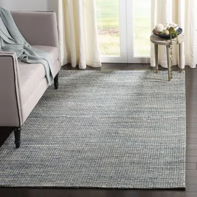 SAFAVIEH MARBELLA HAND MADE AREA RUG, BLUE / IVORY CONTEMPORARY STYLE NON-SHEDDING