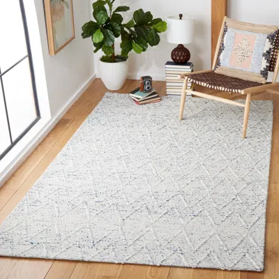 Safavieh Marbella Hand Made Area Rug, Blue / Ivory Contemporary Style Non-shedding In Gray