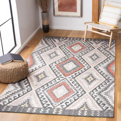 Safavieh Marbella Hand Made Area Rug, Grey / Chocolate Bohemian Style Non-shedding In Gray