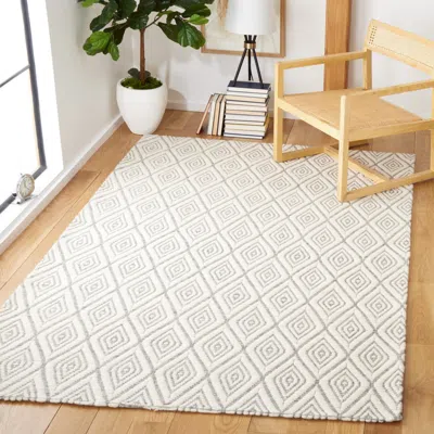 Safavieh Marbella Hand Made Area Rug, Grey / Ivory Contemporary Style Non-shedding In Gray